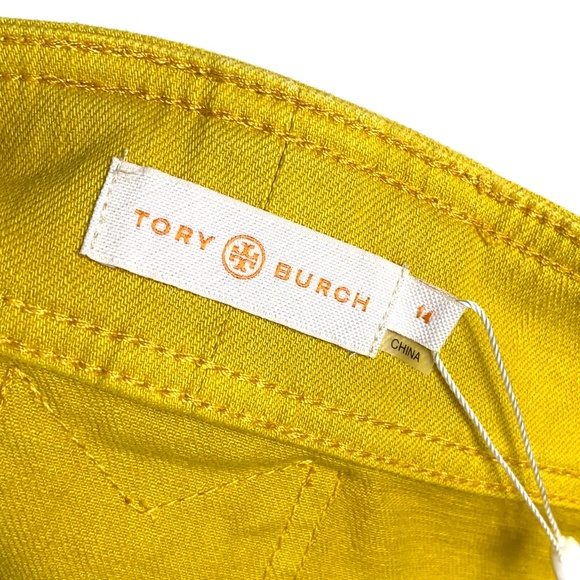 NWT🤩 |•TORY BURCH•| Mustard Denim Skirt - Picture 13 of 15